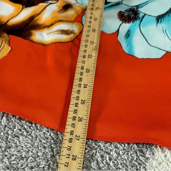 Chico’s Top Womens Sz XL Floral Tropical Iris Print Bateau Neck Blouse colorful - Picture 8 of 11